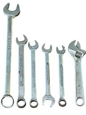 Craftsman USA Wrench Lot 13/16 9/16 1/2 7/16 + 6" Adjustable SAE